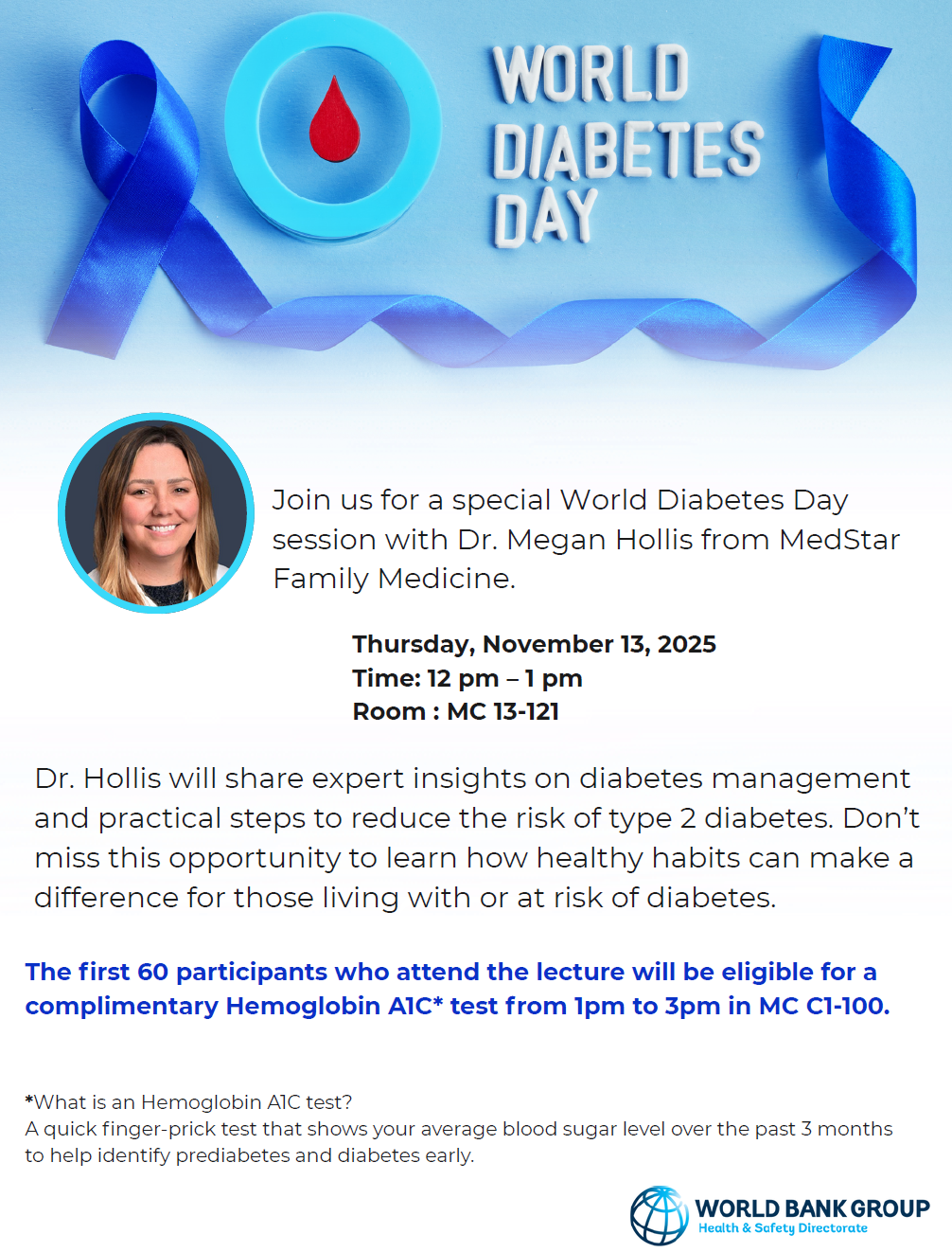 World Diabetes Day Event - Thursday November 13, 12pm