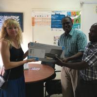 WBFN Uganda. Visit and printer donation to Reproductive Health, Uganda. Coordinated by WBFN Champion Johanne Hjort. Nov 2017.