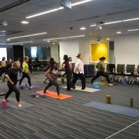 Yoga at HQ International Metal Health Day